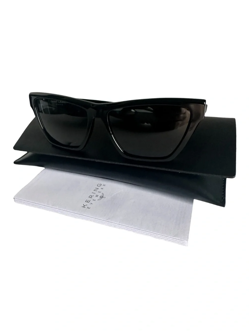 NWT Saint Laurent SL M103 005 YSL Monogram Black Cat Eye Sunglasses Italy